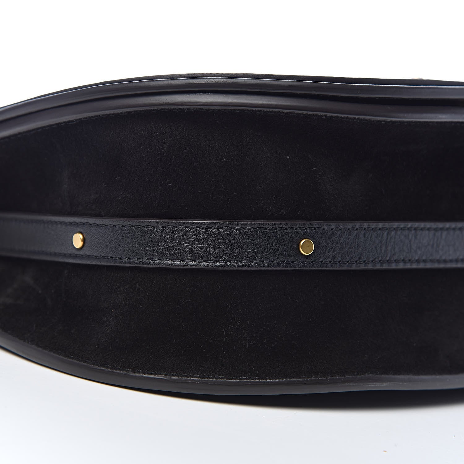 Chloe Calfskin Suede Medium Nile Bracelet Bag Black 10 of 12