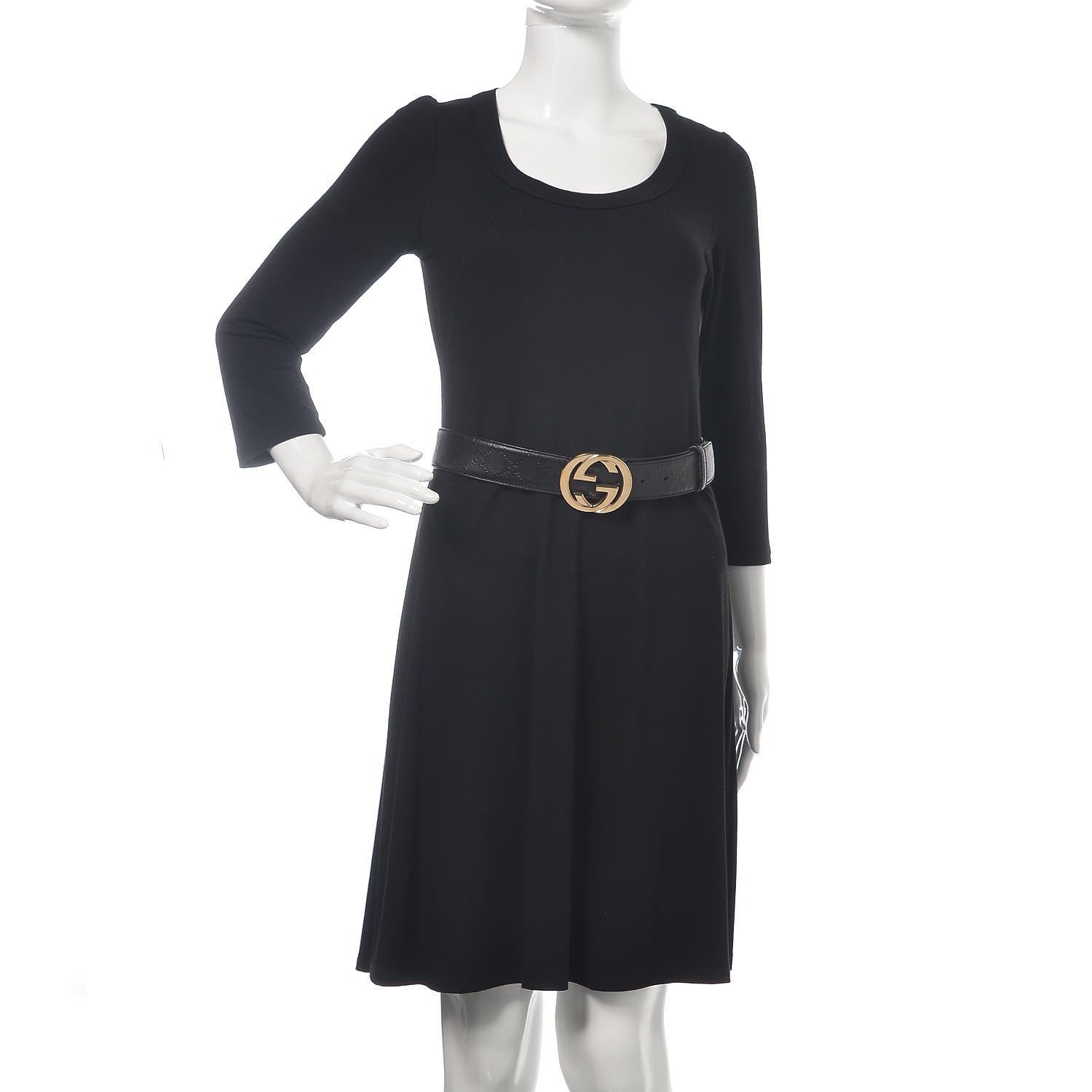 Gucci Guccissima Interlocking G Belt 80 32 Black 2 of 8