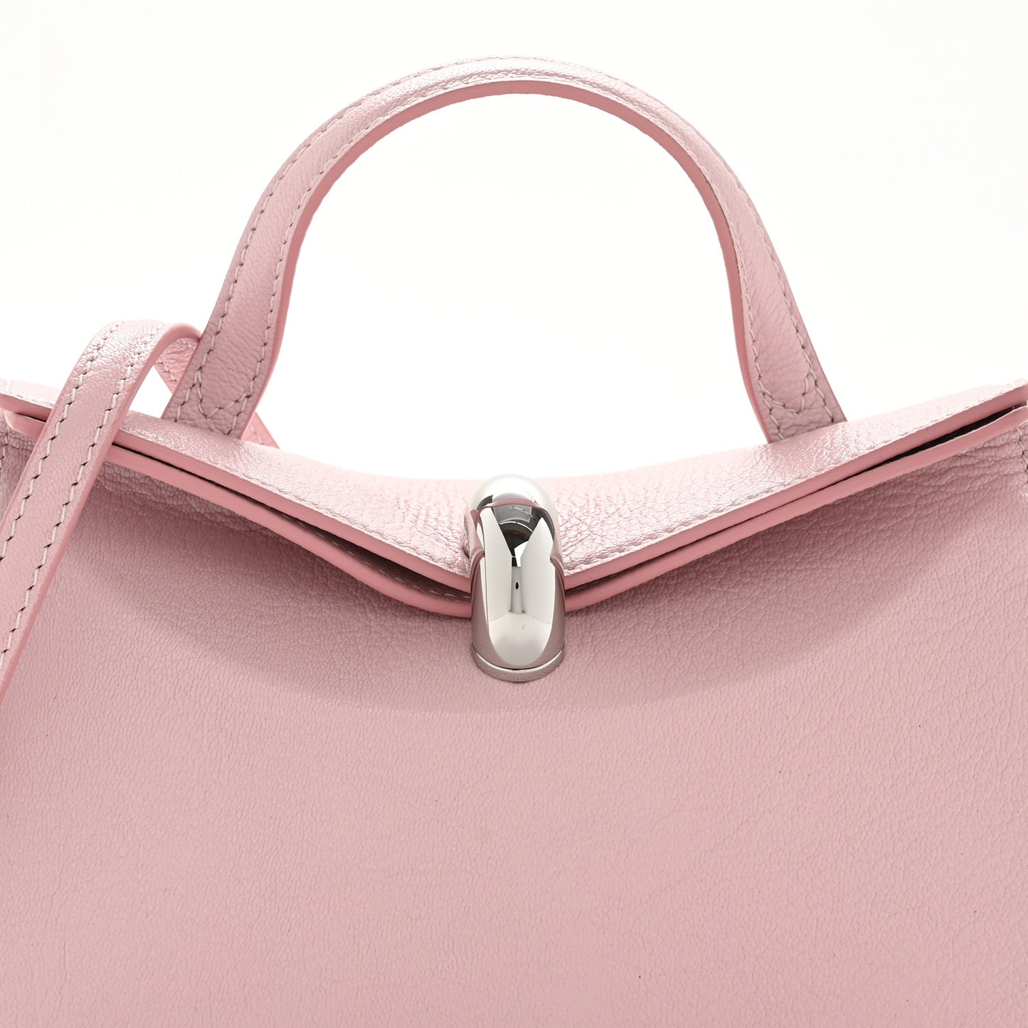 Goatskin Small Valerie Shoulder Bag Pale Pink