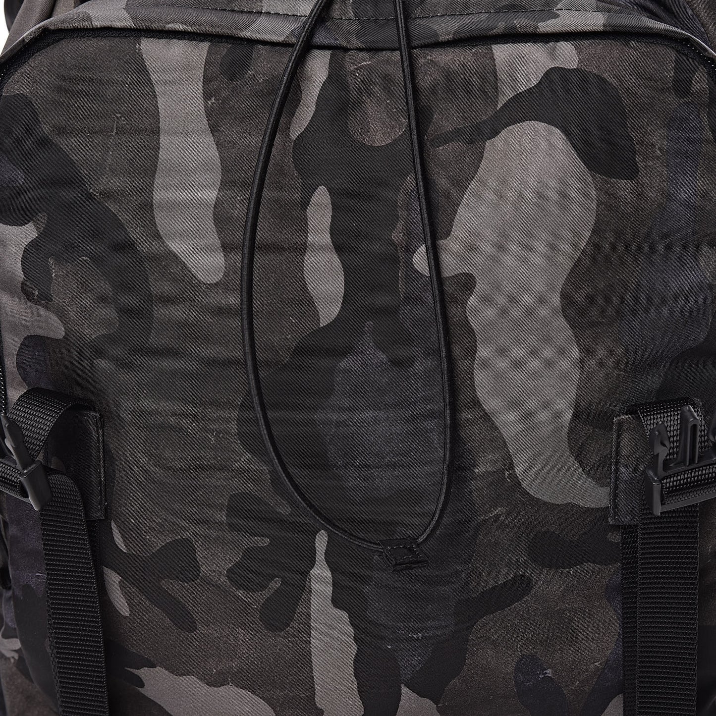 Tessuto Nylon Camouflage Print Double Buckle Backpack Fumo