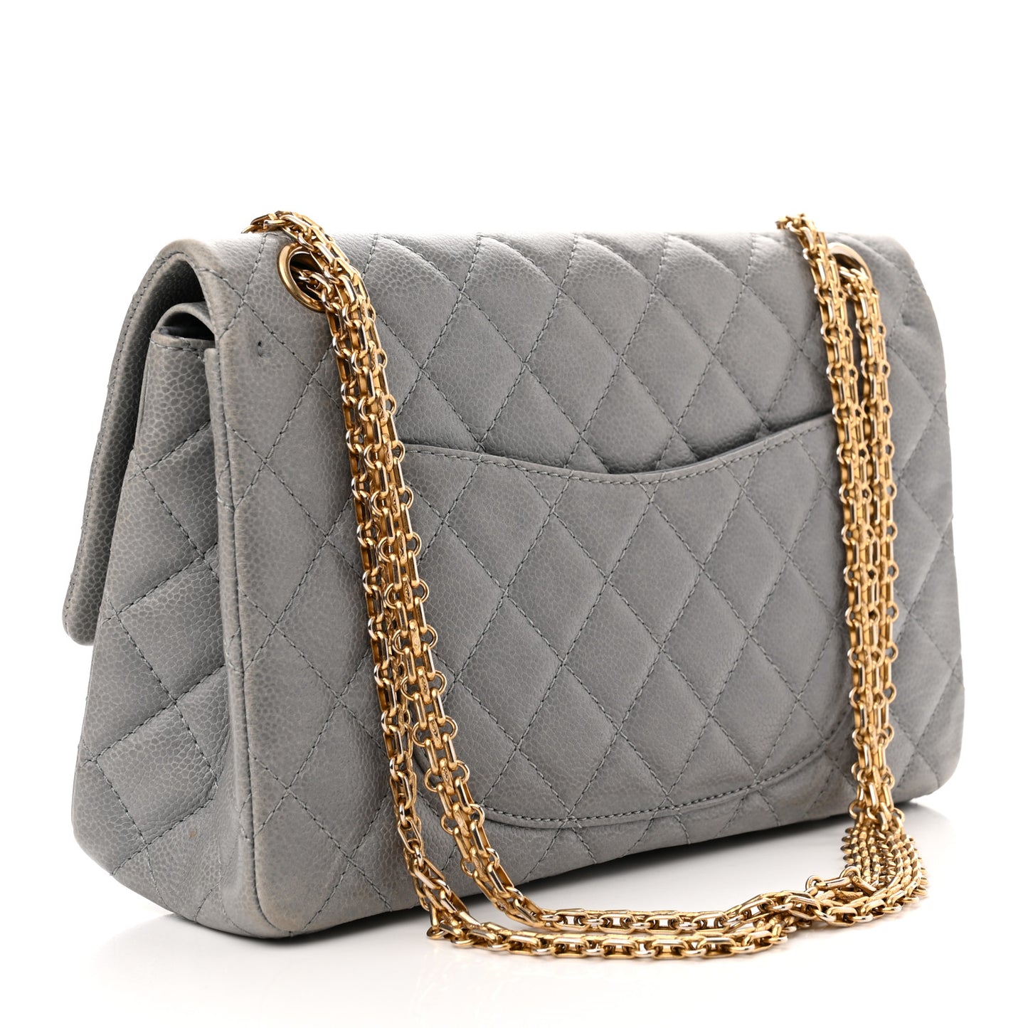 Caviar Quilted 2.55 Reissue 226 Flap Light Grey