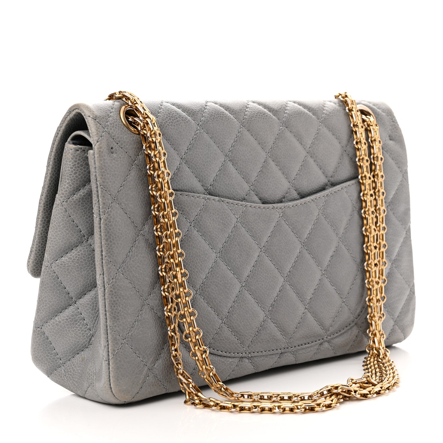 Chanel Caviar Quilted 2.55 Reissue 226 Flap Light Grey 3 of 14
