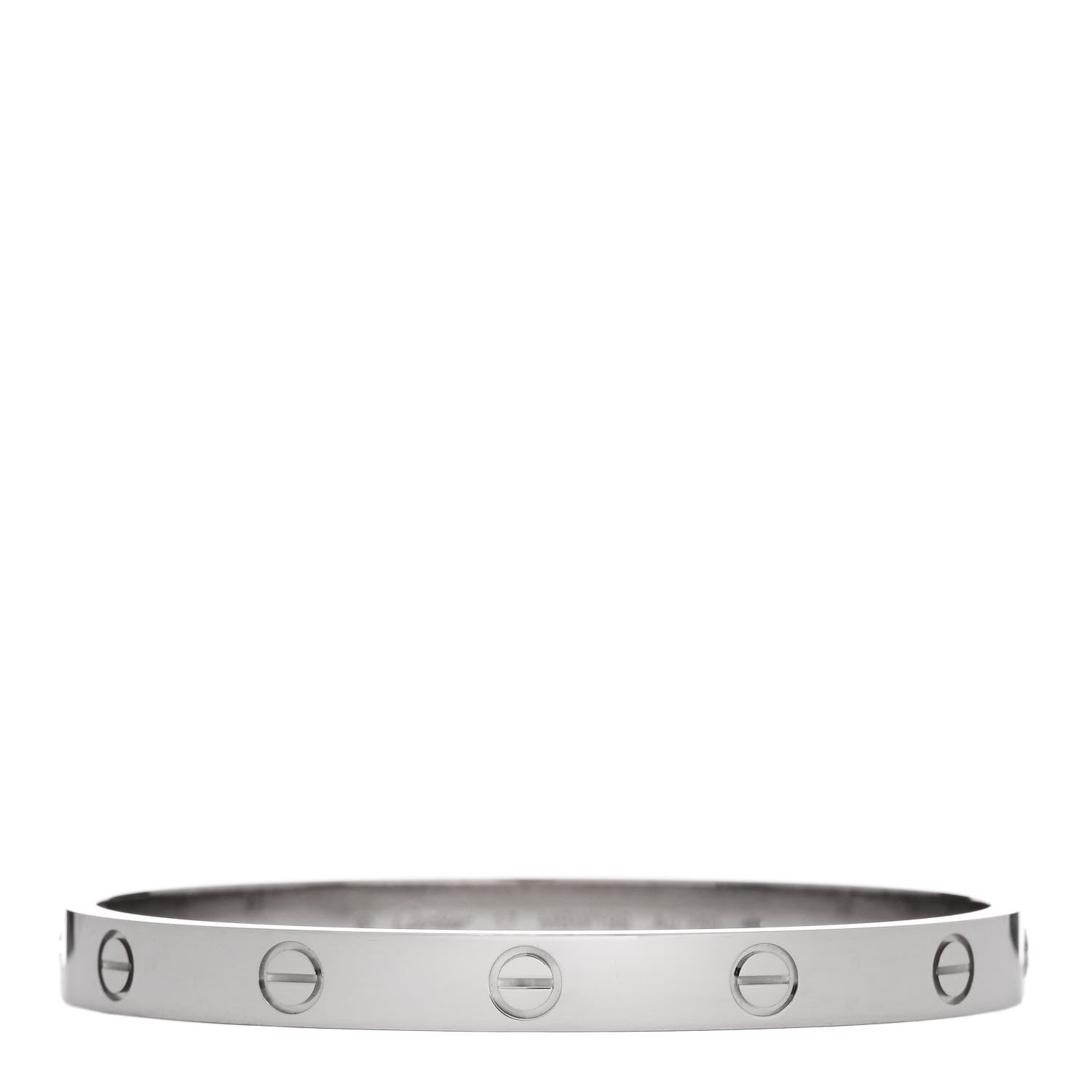 Cartier 18K White Gold LOVE Bracelet 17 1 of 9