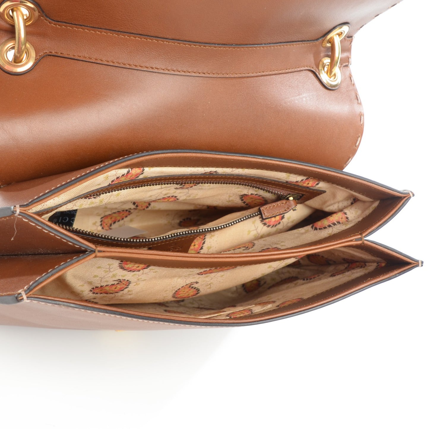 Calfskin Feline GG Marmont Flap Shoulder Bag Cuir