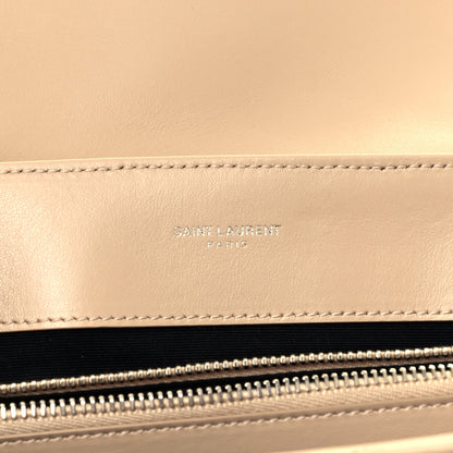 Saint Laurent Calfskin Y Quilted Monogram Medium Loulou Chain Satchel Nude Powder 5 of 10