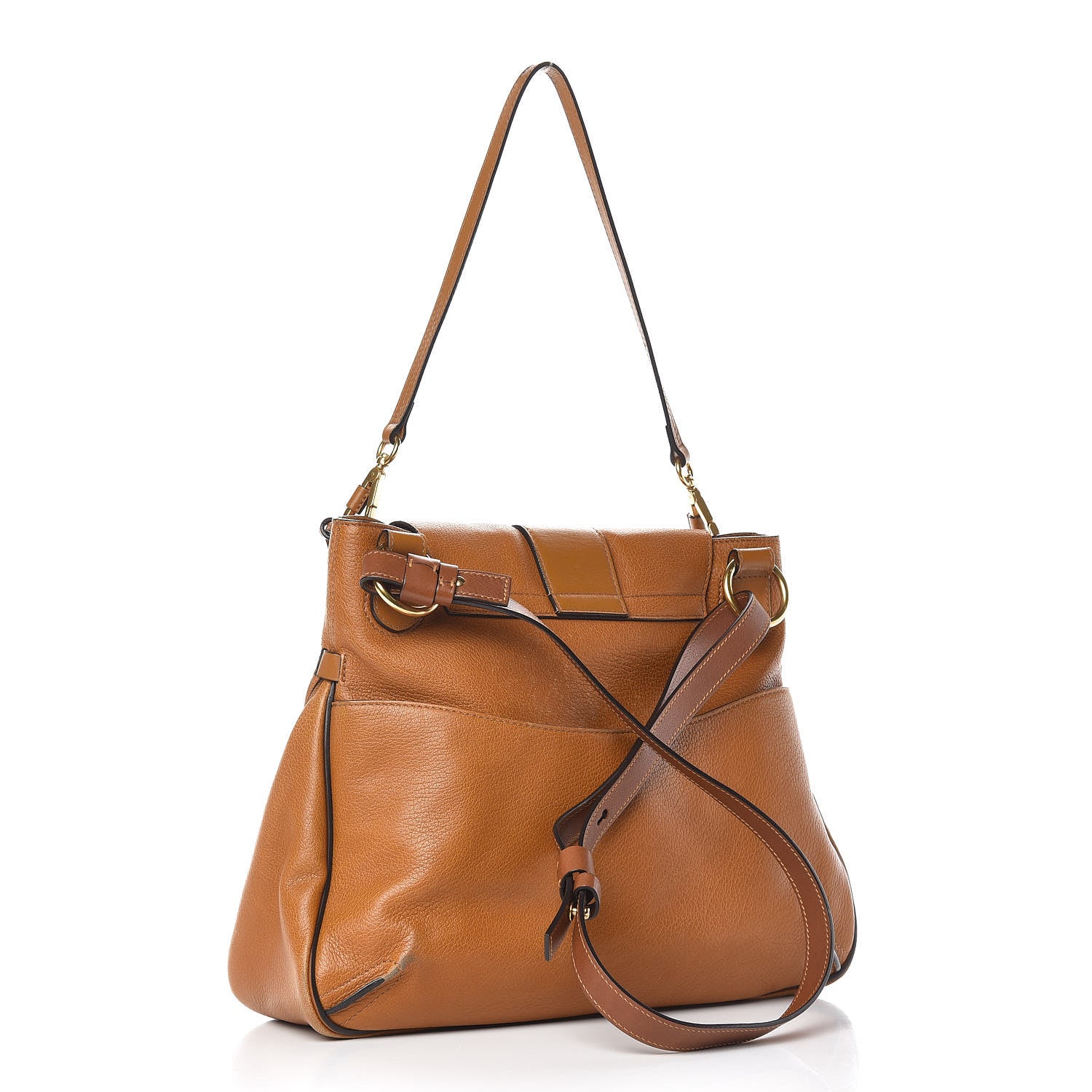 Chloe Grained Lambskin Medium Lexa Shoulder Bag Mustard Brown 4 of 32