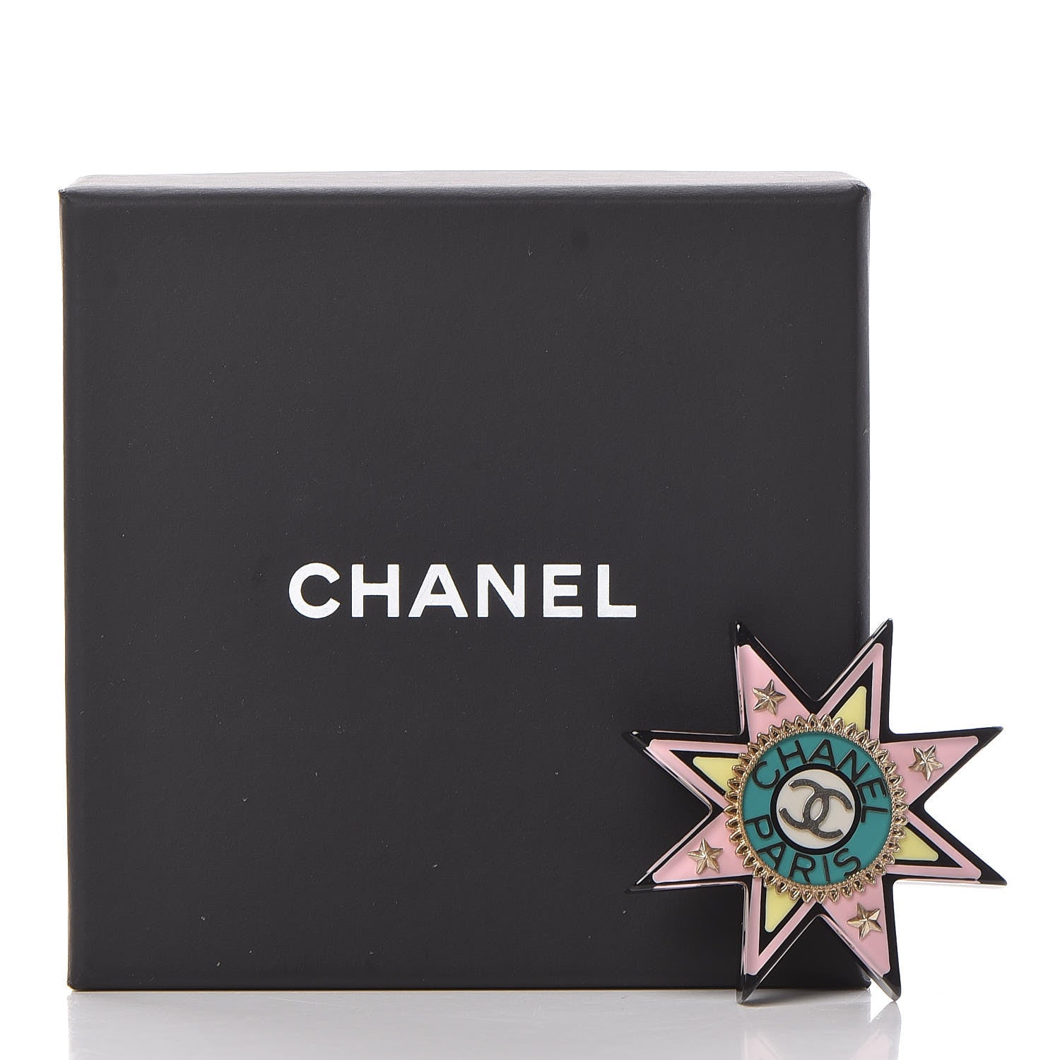 Chanel Resin CC Star Brooch Multicolor 6 of 6