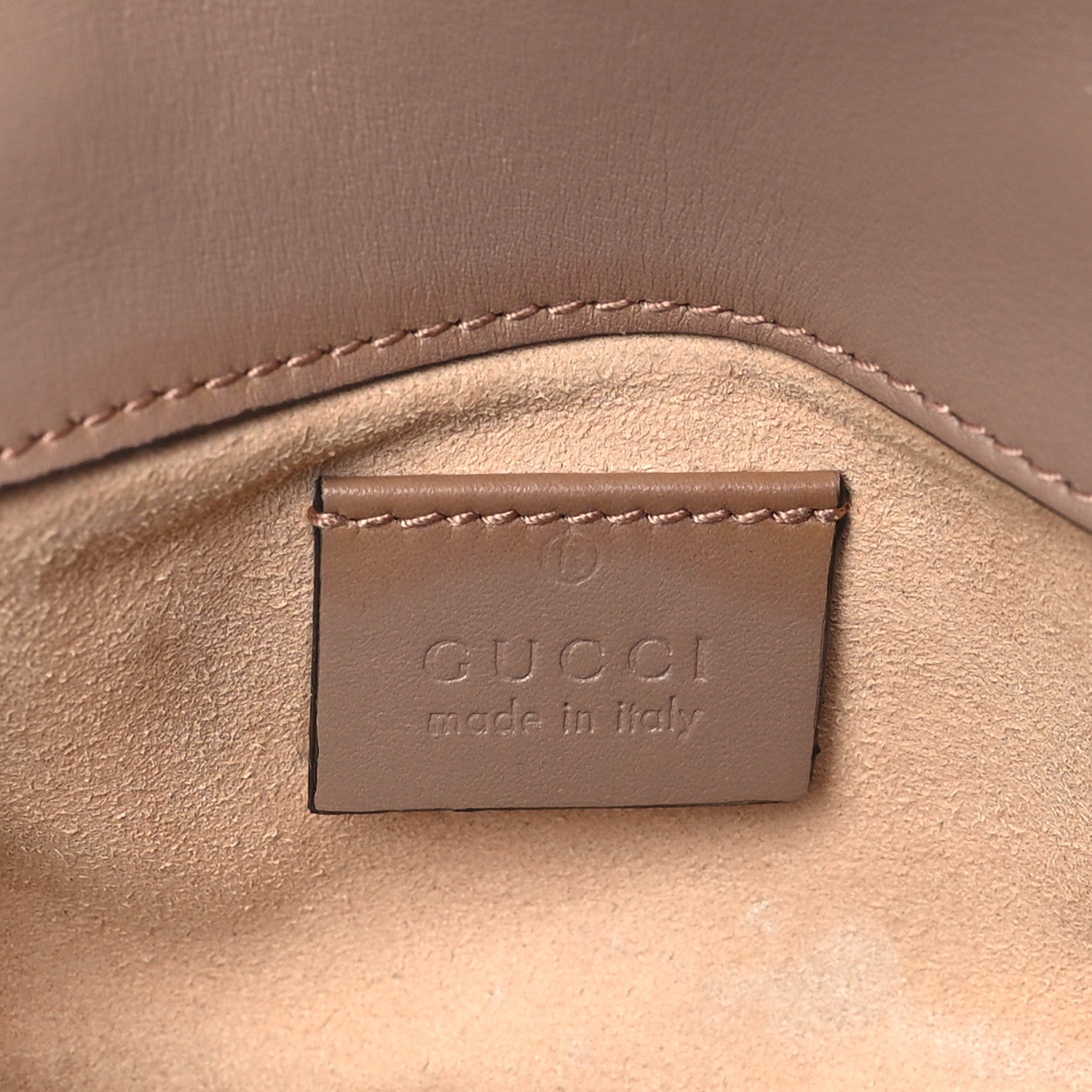 Gucci Calfskin Matelasse Super Mini GG Marmont Shoulder Bag Porcelain Rose 6 of 13