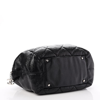 Chanel Coated Canvas Paris Biarritz Satchel Black 4 of 12