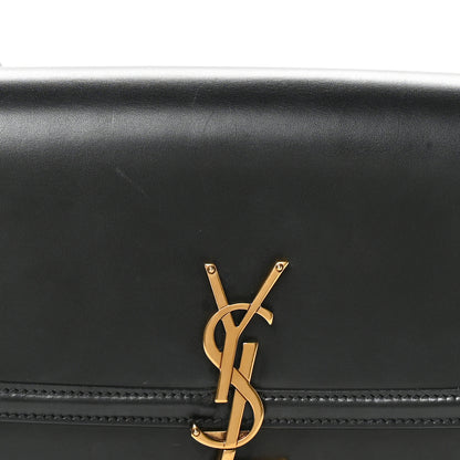 Saint Laurent Box Calfskin Monogram Medium Solferino Satchel Black 8 of 10