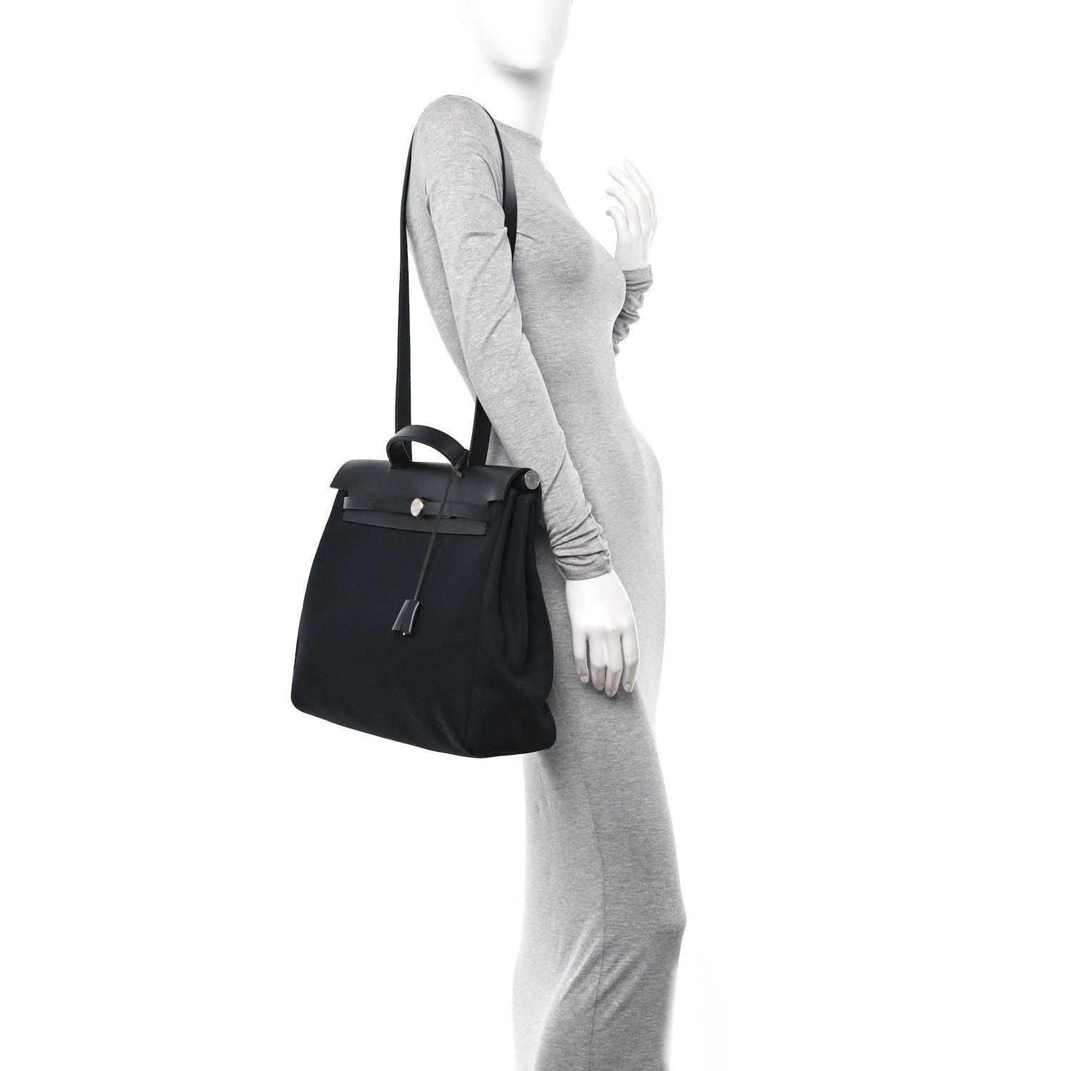 Hermes Toile Vache Calfskin Herbag 39 MM Black 2 of 13