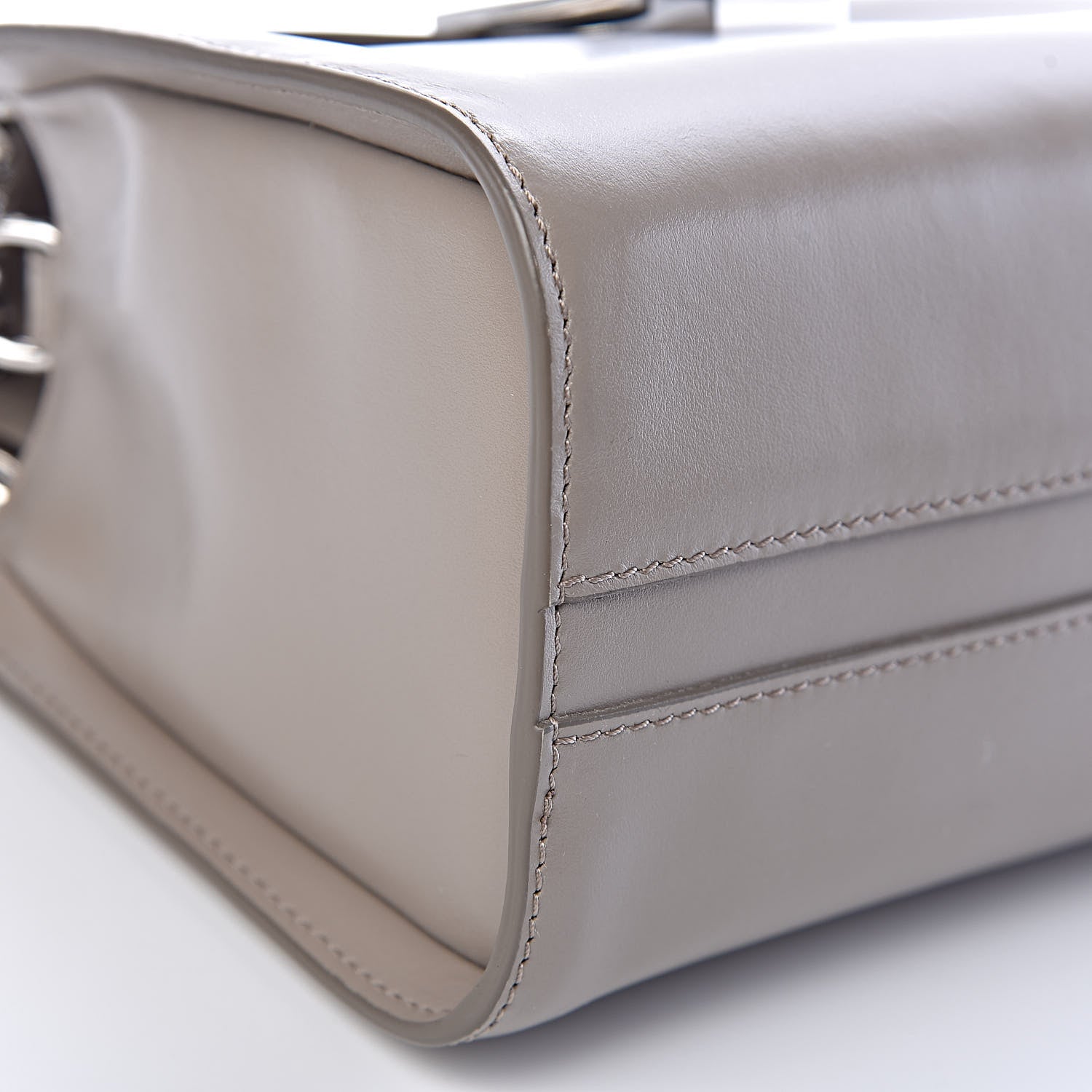 Chloe Shiny Calfskin Mini Annie Shoulder Bag Motty Grey 9 of 10