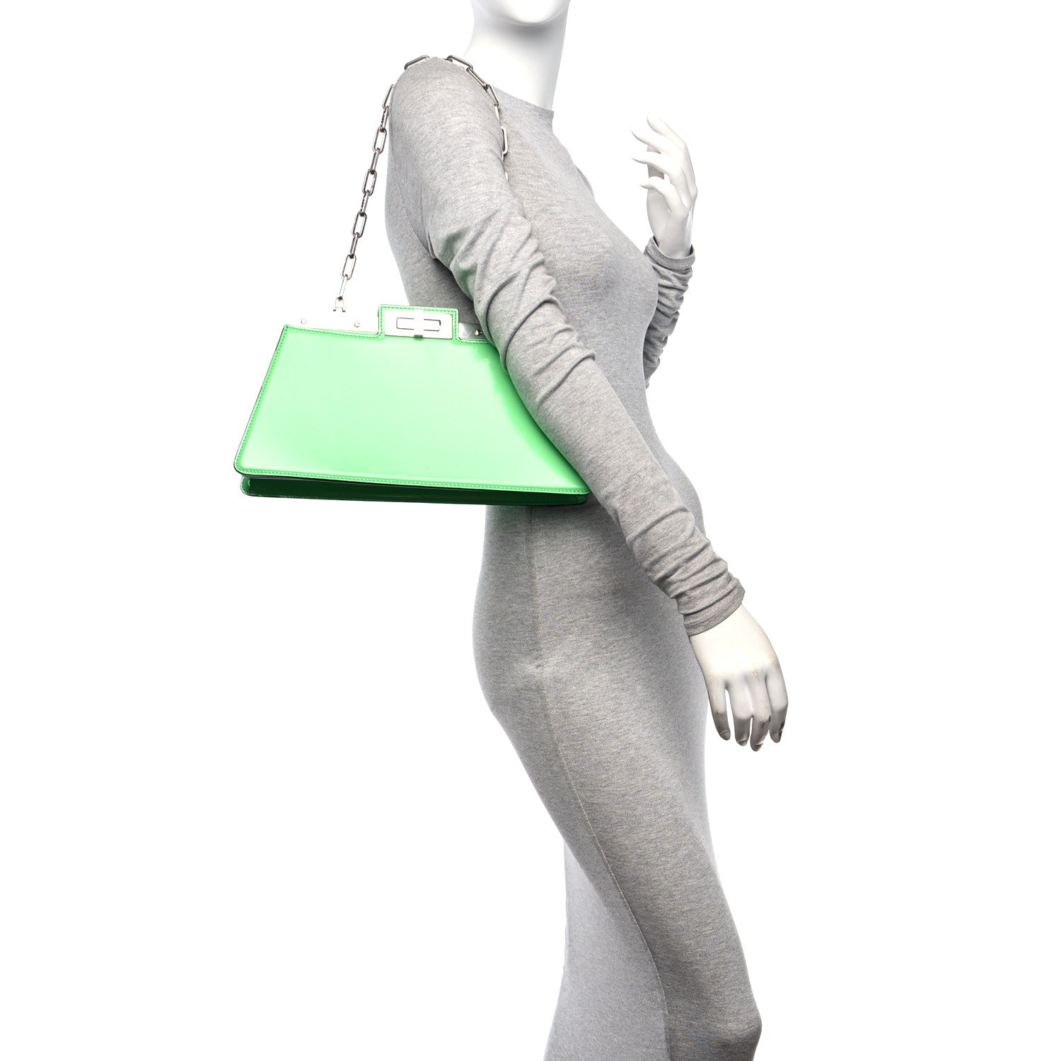 Fendi Shiny Nappa Peekaboo Cut Edamame 2 of 10