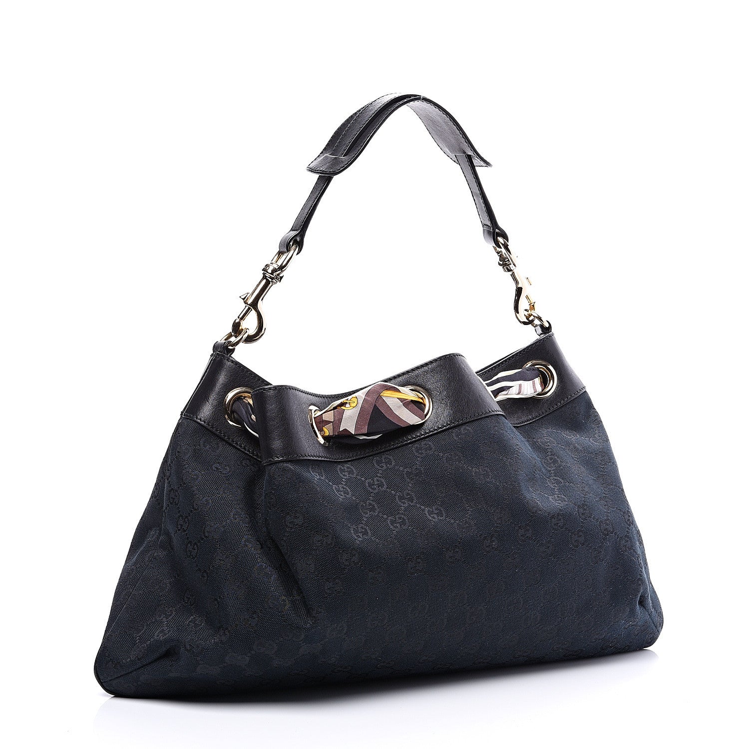 Gucci Monogram Positano Hobo Black 2 of 10