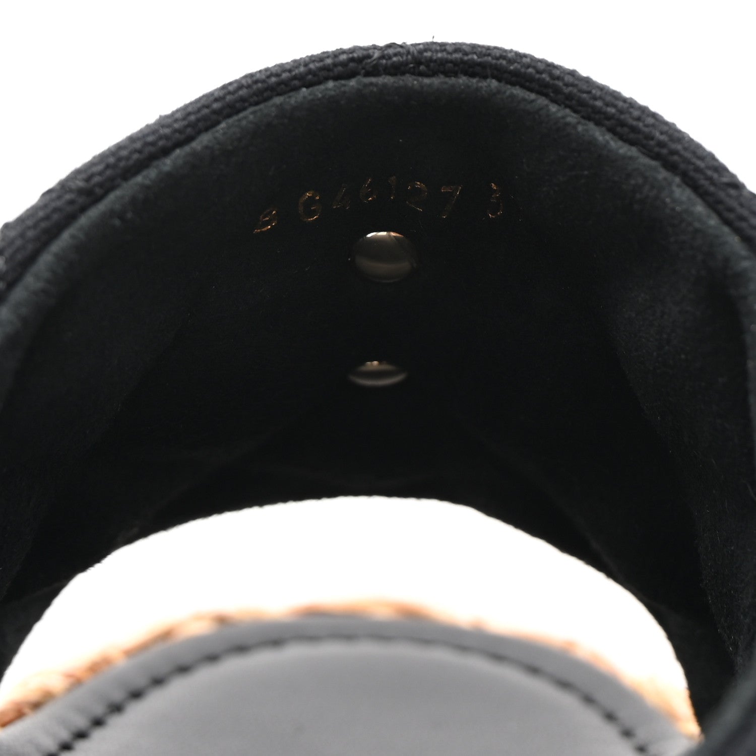 Chanel Canvas Raffia Wedge Sandals Black 37 Black 9 of 10