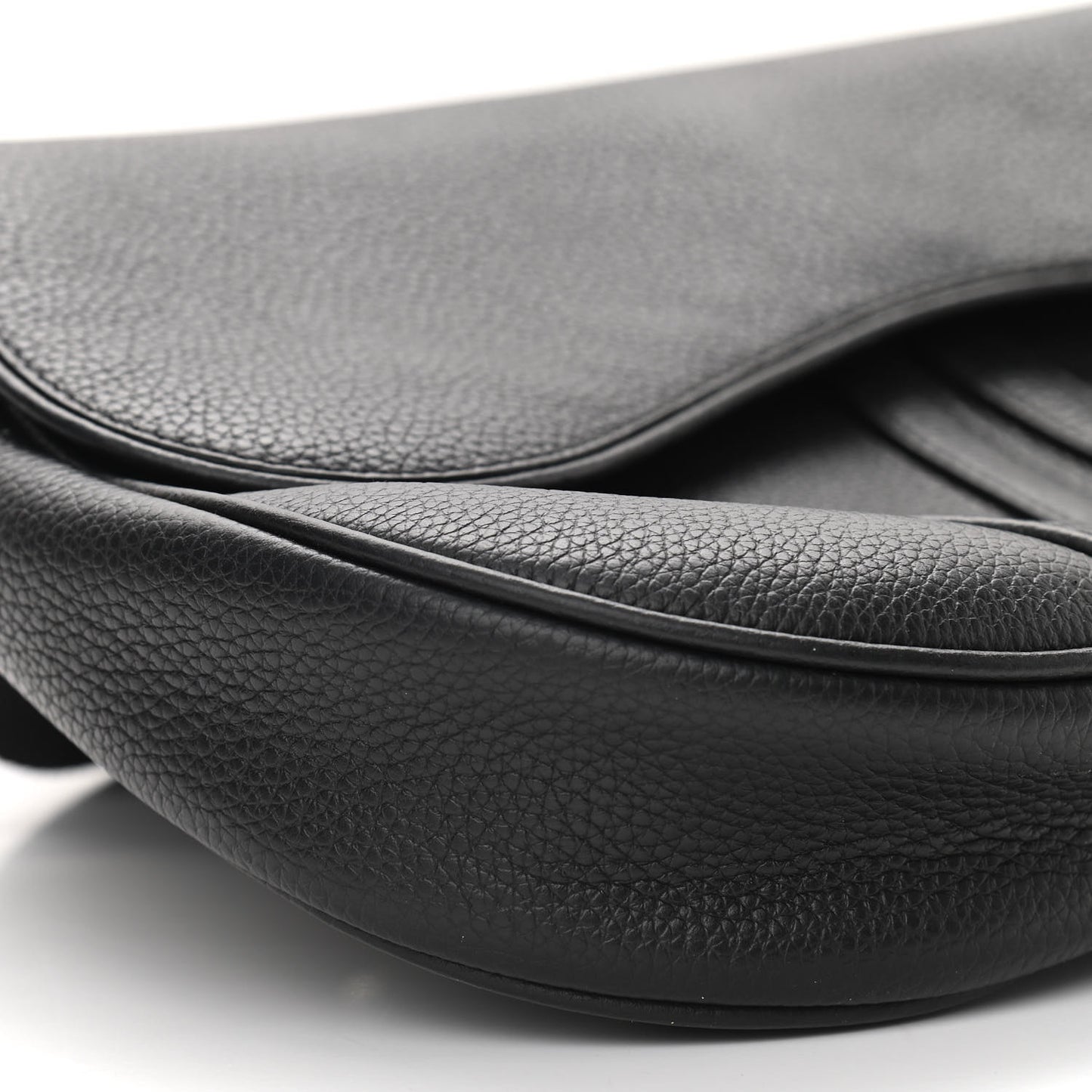 Grained Calfskin Kim Jones Saddle Bag Black