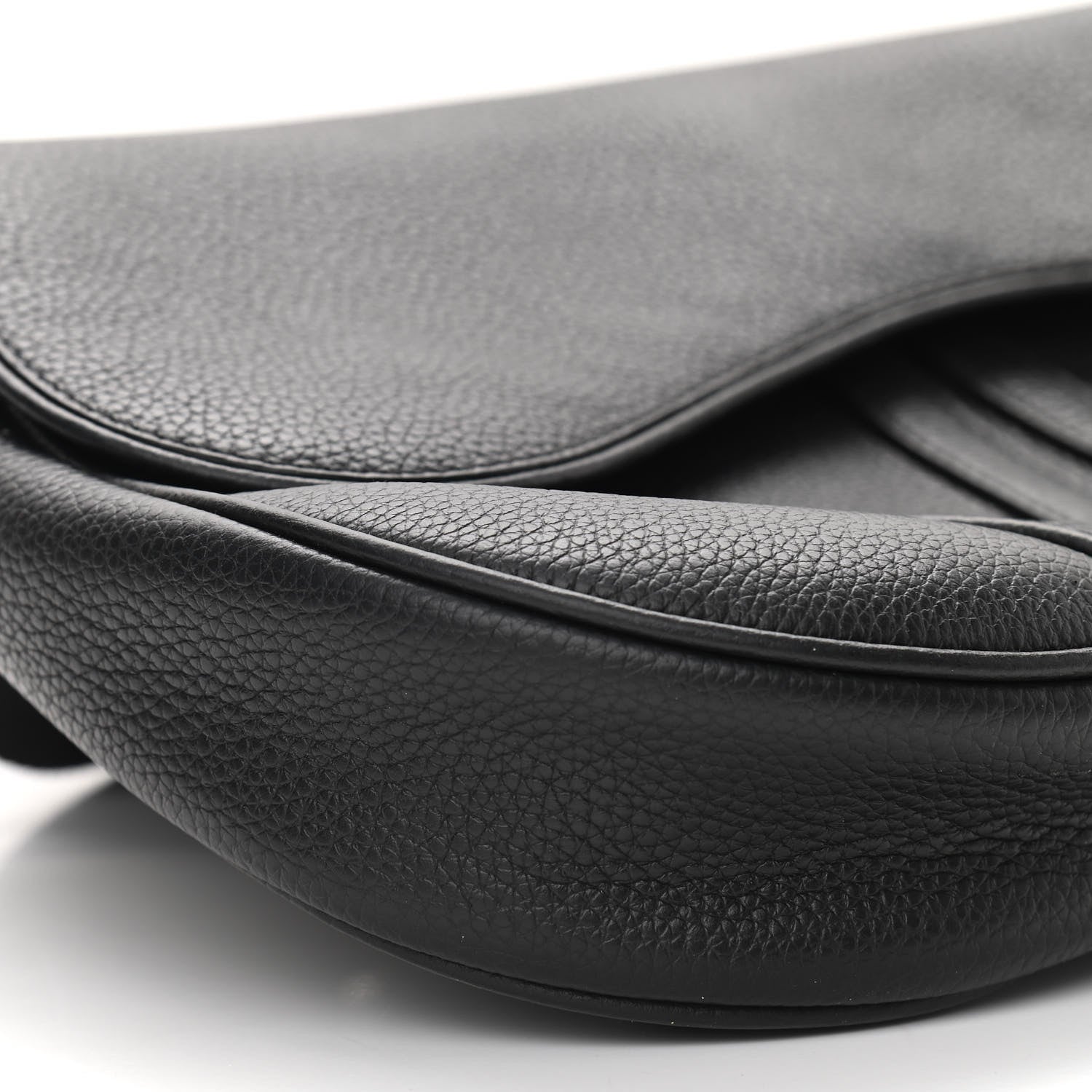 Christian Dior Grained Calfskin Kim Jones Saddle Bag Black 9 of 10