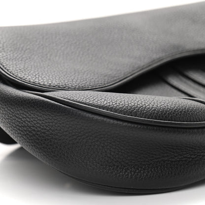 Christian Dior Grained Calfskin Kim Jones Saddle Bag Black 9 of 10