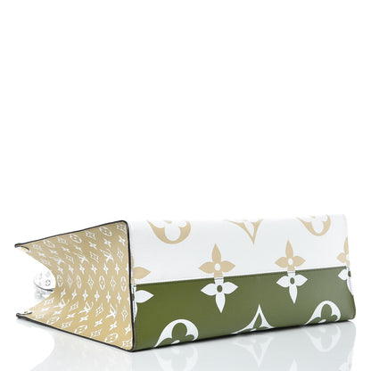 Louis Vuitton Monogram Giant Onthego GM Kaki Beige 4 of 10