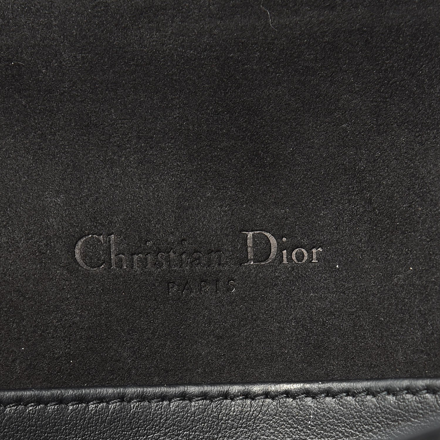 Christian Dior Calfskin Lady Dior Toile De Jouy Clutch Denim Blue 9 of 15