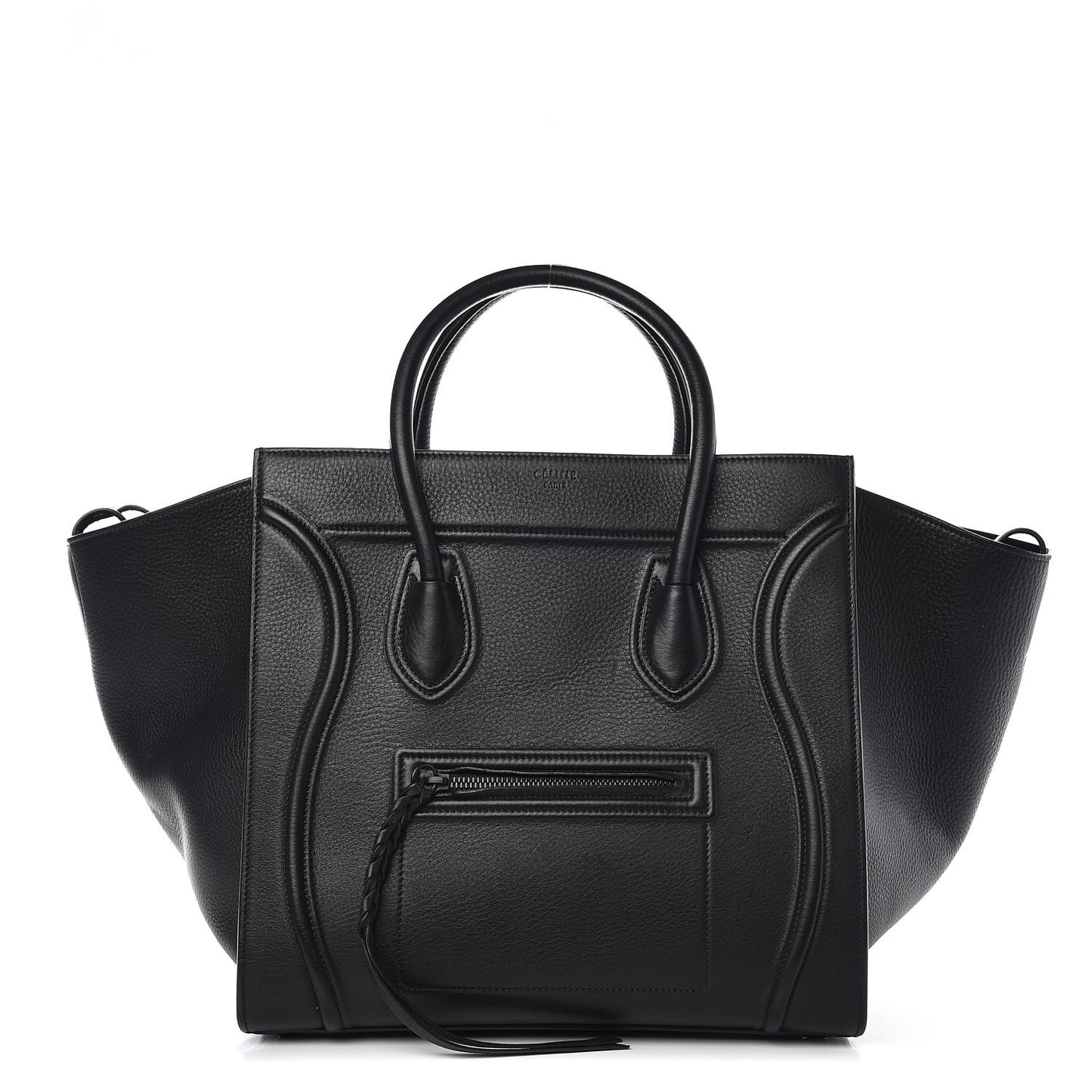 Supple Calfskin Medium Phantom Luggage Black