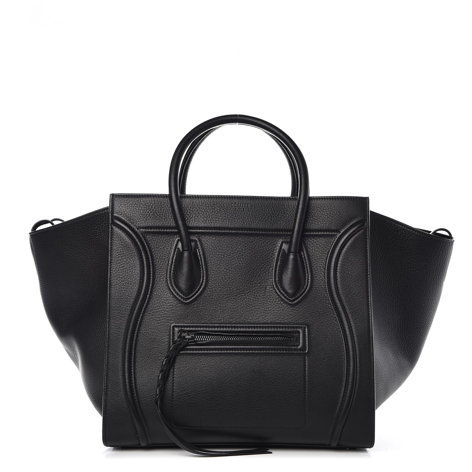 Celine Supple Calfskin Medium Phantom Luggage Black 1 of 9