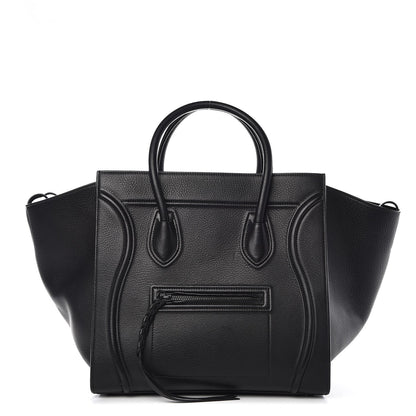 Celine Supple Calfskin Medium Phantom Luggage Black 1 of 9