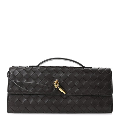 Bottega Veneta Nappa Intrecciato Long Andiamo Top Handle Clutch Fondant 1 of 10