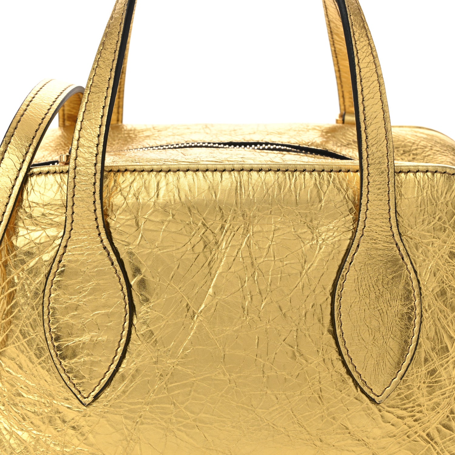 Khaite Metallic Calfskin Small Maeve Bag Gold 7 of 10