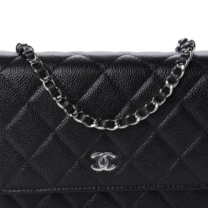 Chanel Caviar Quilted Mini Wallet On Chain WOC Black 10 of 11