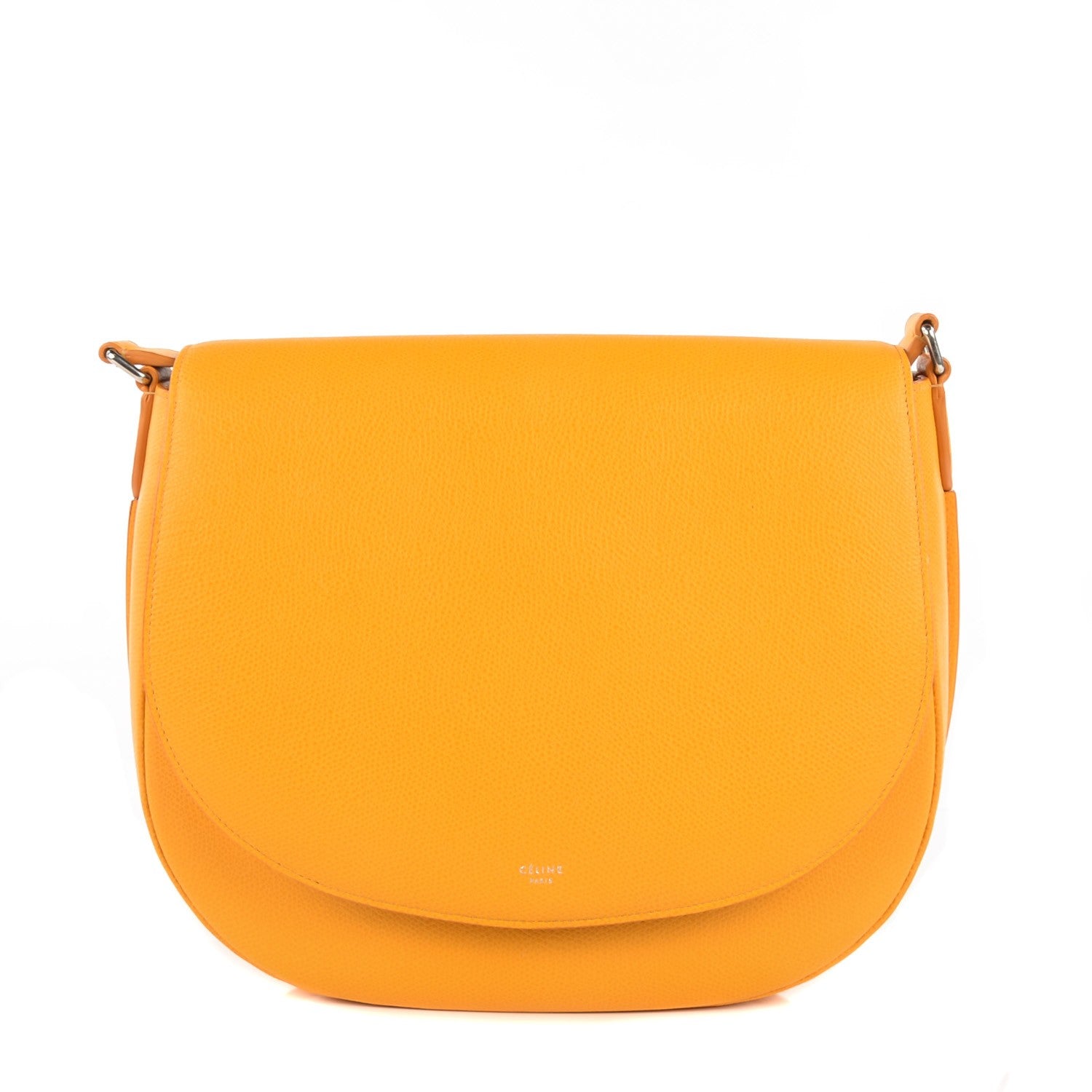 Celine Grained Calfskin Trotteur Messenger Saffron 1 of 11