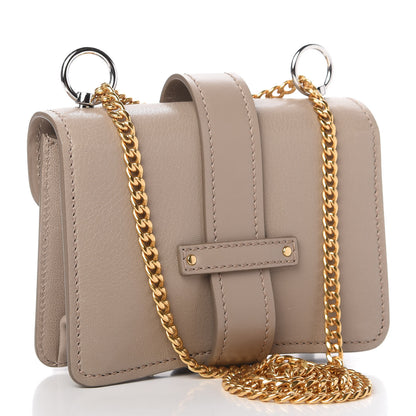 Chloe Shiny Goatskin Calfskin Mini Aby Chain Shoulder Bag Motty Grey 3 of 9