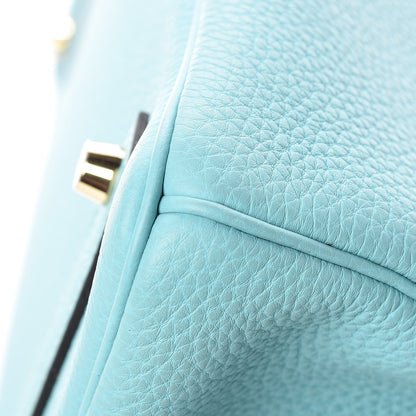 Hermes Togo Birkin 35 Bleu Atoll 33 of 36