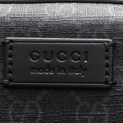 Gucci Soft GG Supreme Monogram Appia Calfskin Web Large Carry On Duffle Bag Black Grey 5 of 12