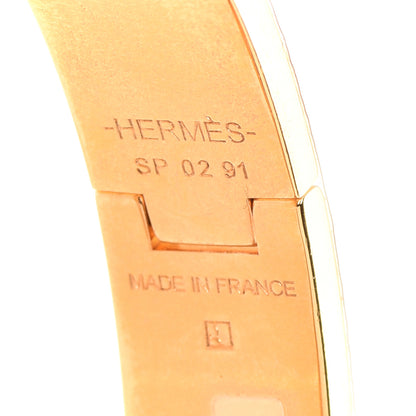 Hermes Enamel Narrow Clic Clac H Bracelet PM Rose Dragee 4 of 7