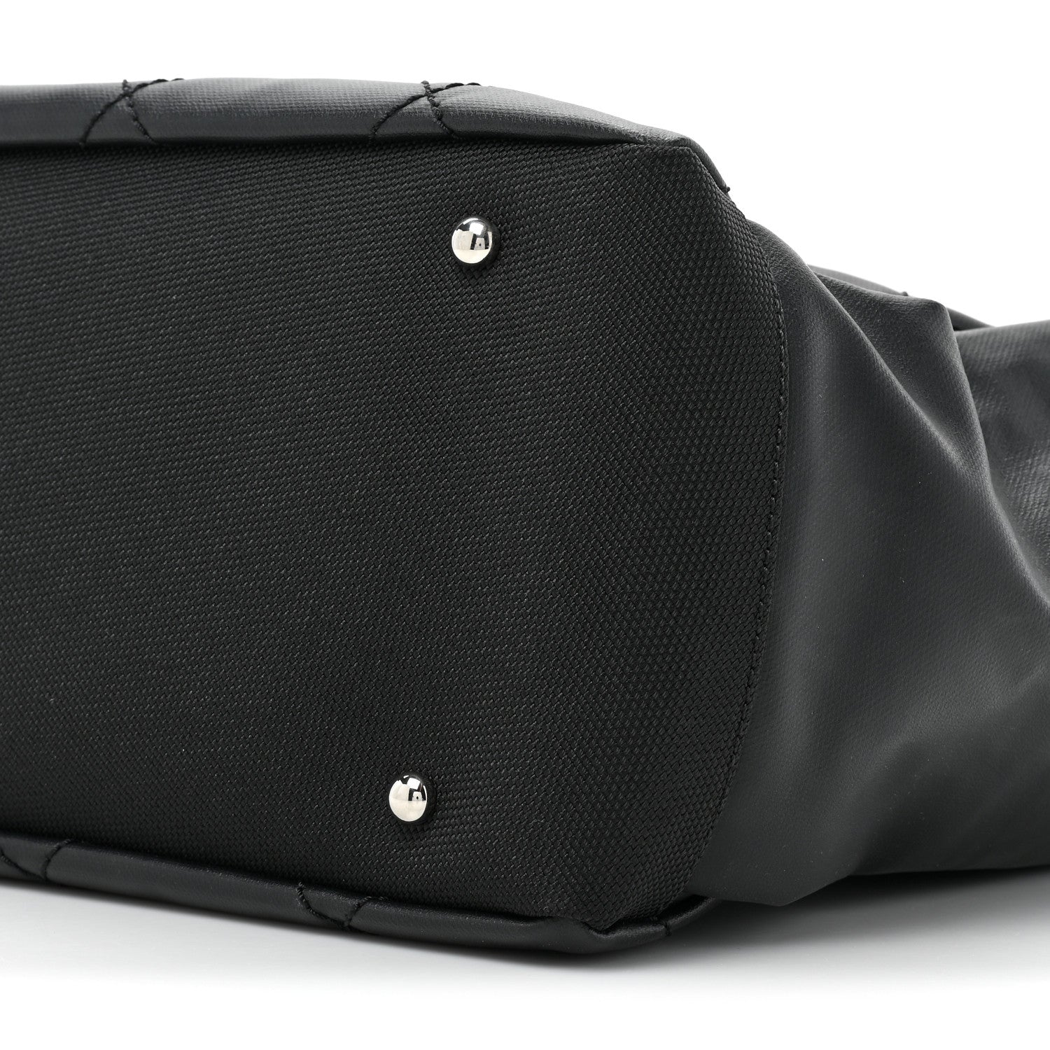 Chanel Coated Canvas Quilted Large Paris Biarritz Tote Black 10 of 12