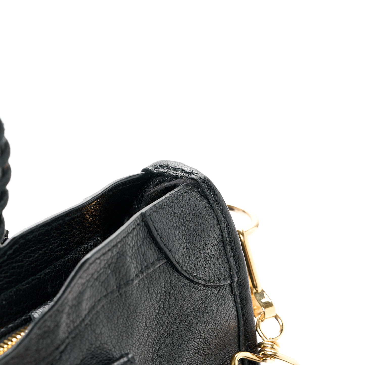 Chevre Gold Metallic Edge Hardware S City Black