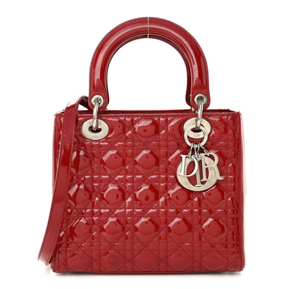 Christian Dior Patent Cannage Medium Lady Dior Red 1 of 10