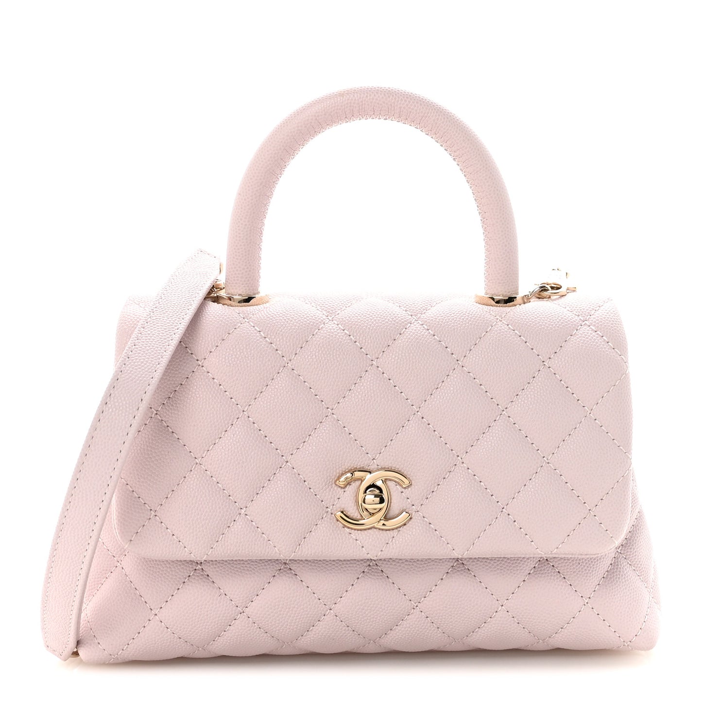 Caviar Quilted Mini Coco Handle Flap Lilas Lilac
