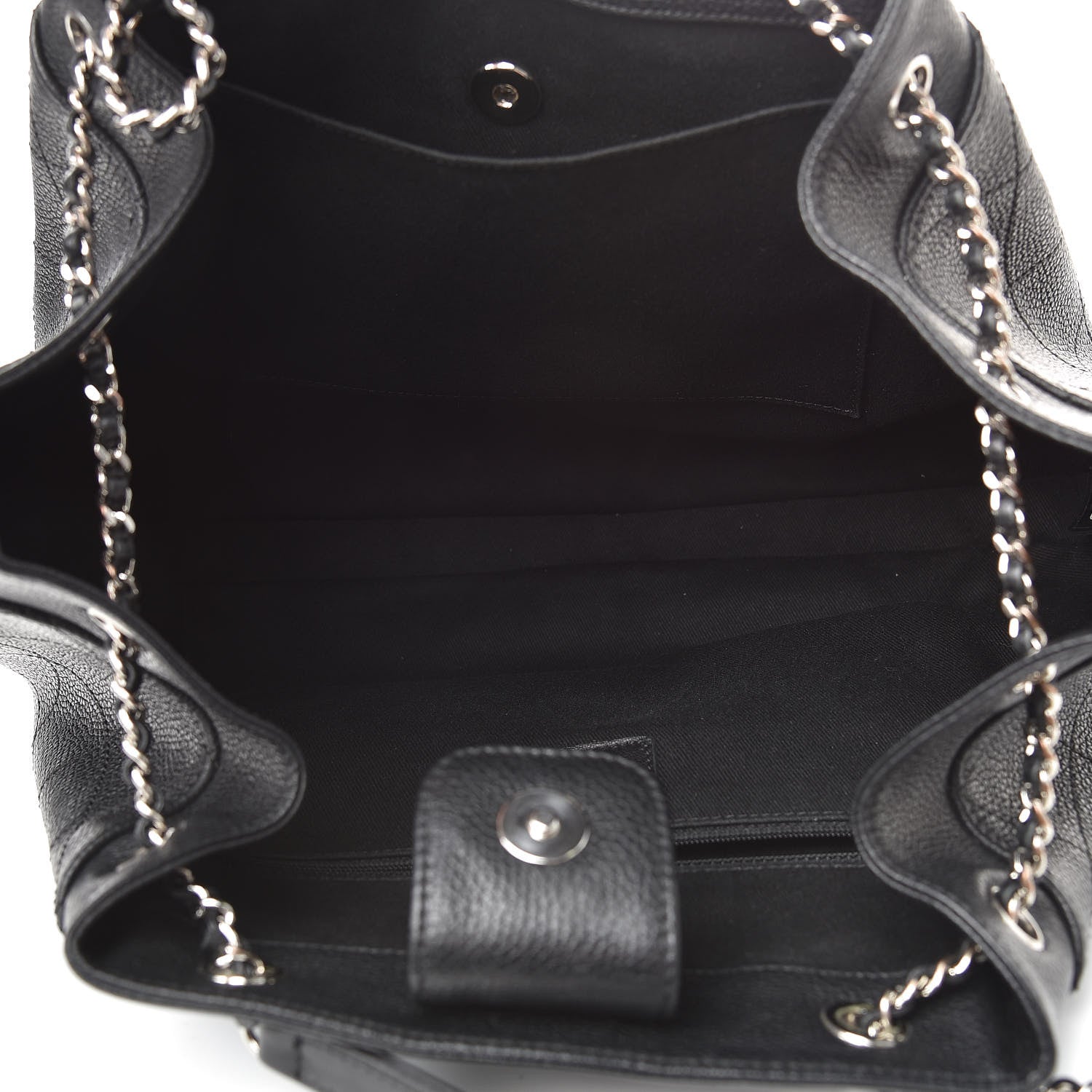 Chanel Grained Calfskin Stitched Accordion Shoulder Bag Black 5 of 14