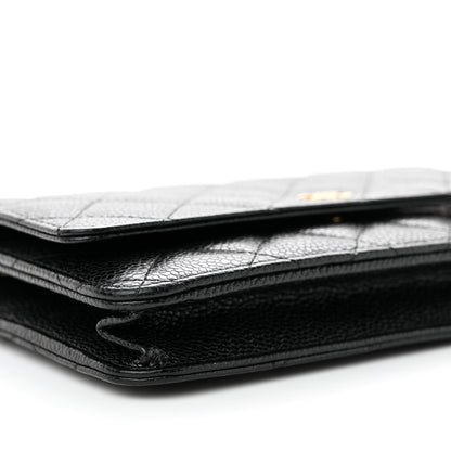 Chanel Caviar Quilted Wallet On Chain WOC Black 10 of 13