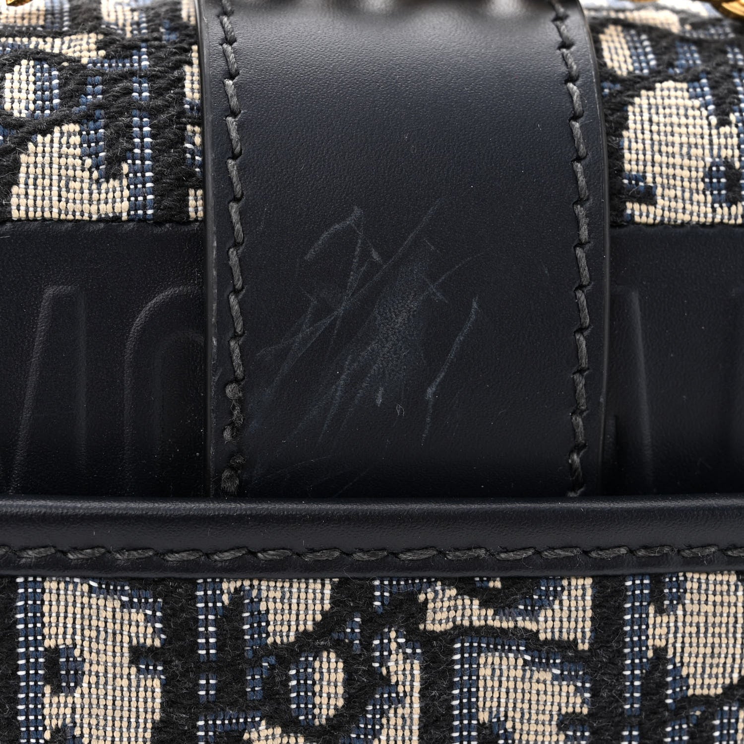 Christian Dior Oblique 30 Montaigne East West Chain Flap Bag Blue 11 of 14