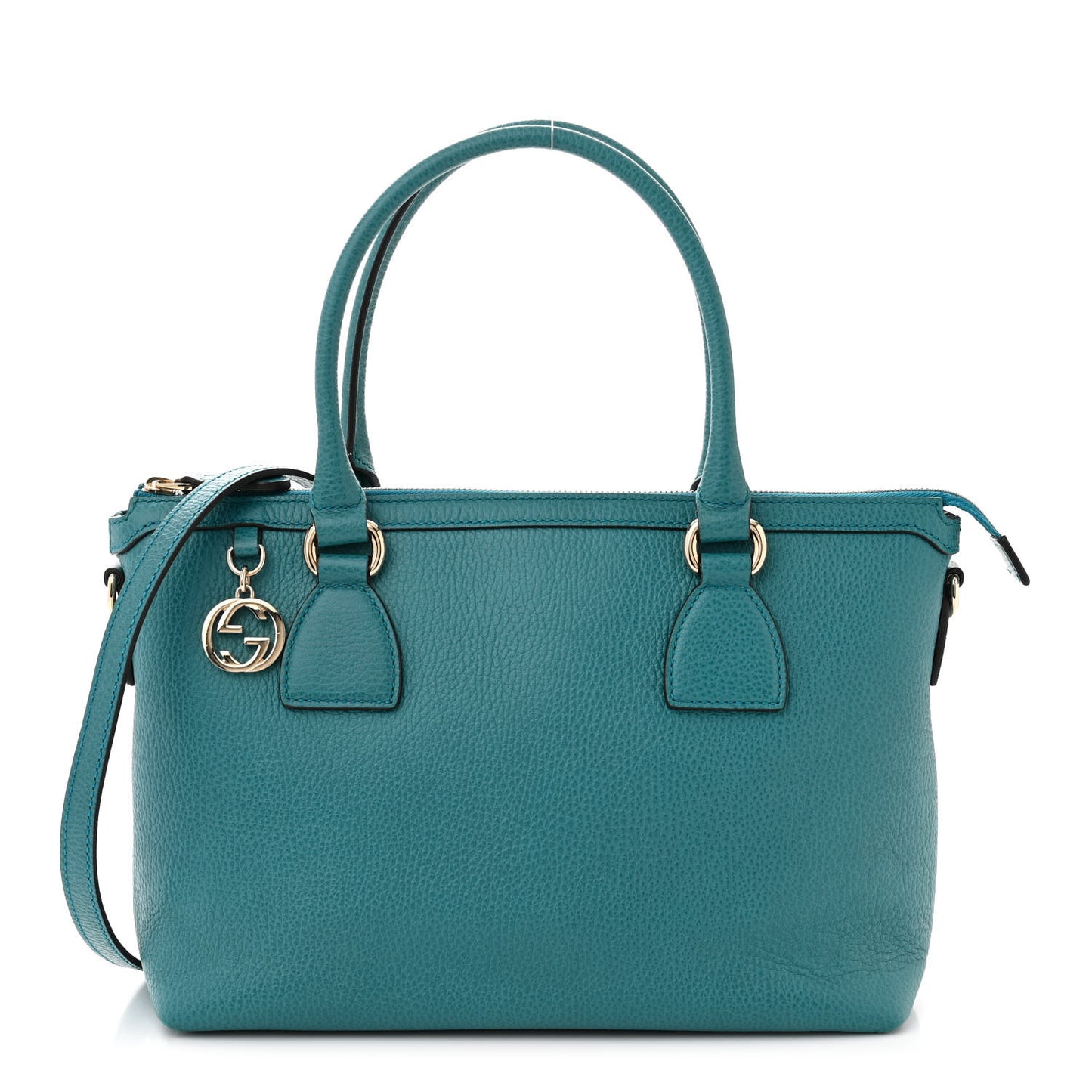 Dollar Calfskin GG Charm Satchel Deep Cobalt