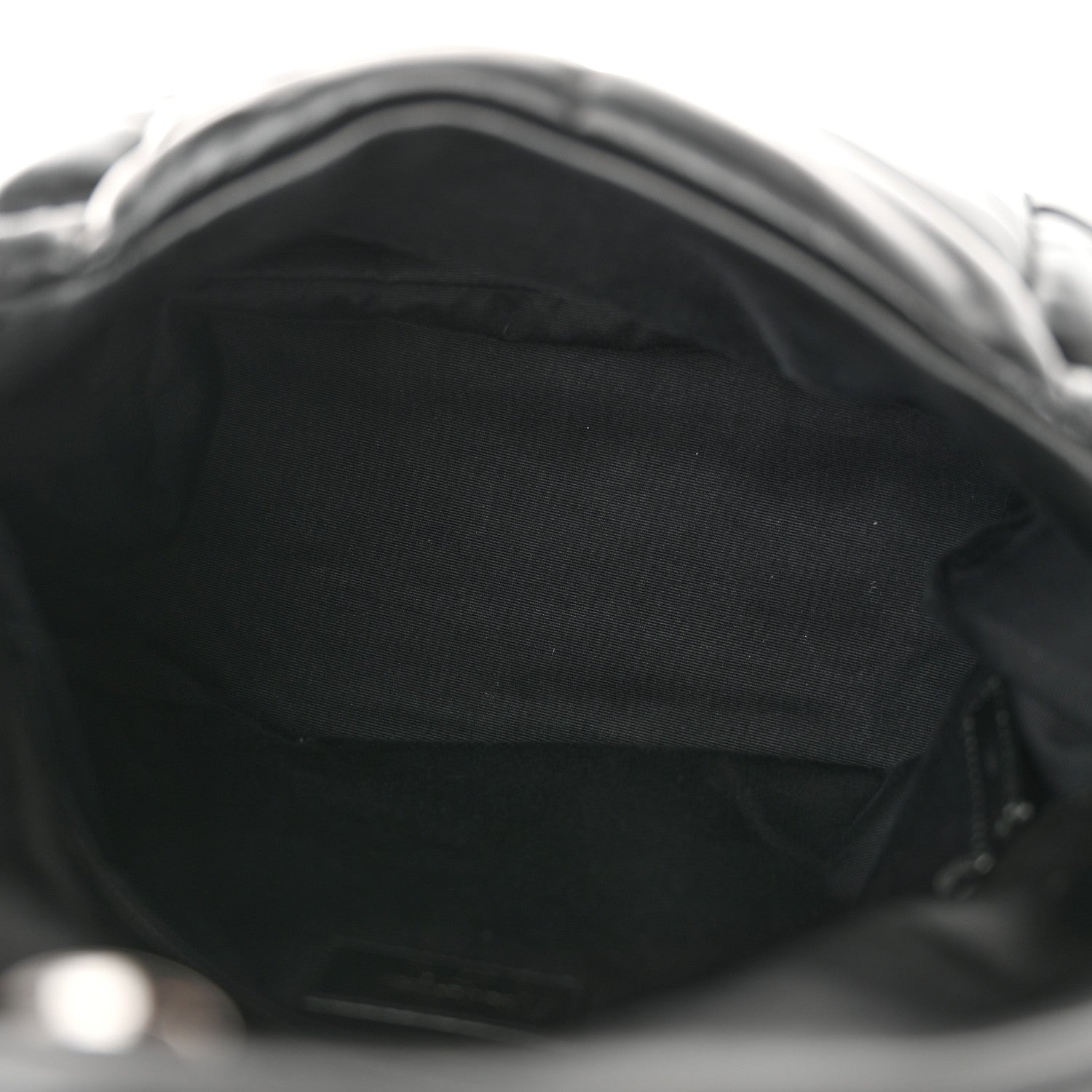 Saint Laurent Lambskin Quilted Monogram Monochrome Medium Loulou Puffer Chain Satchel Black 5 of 11