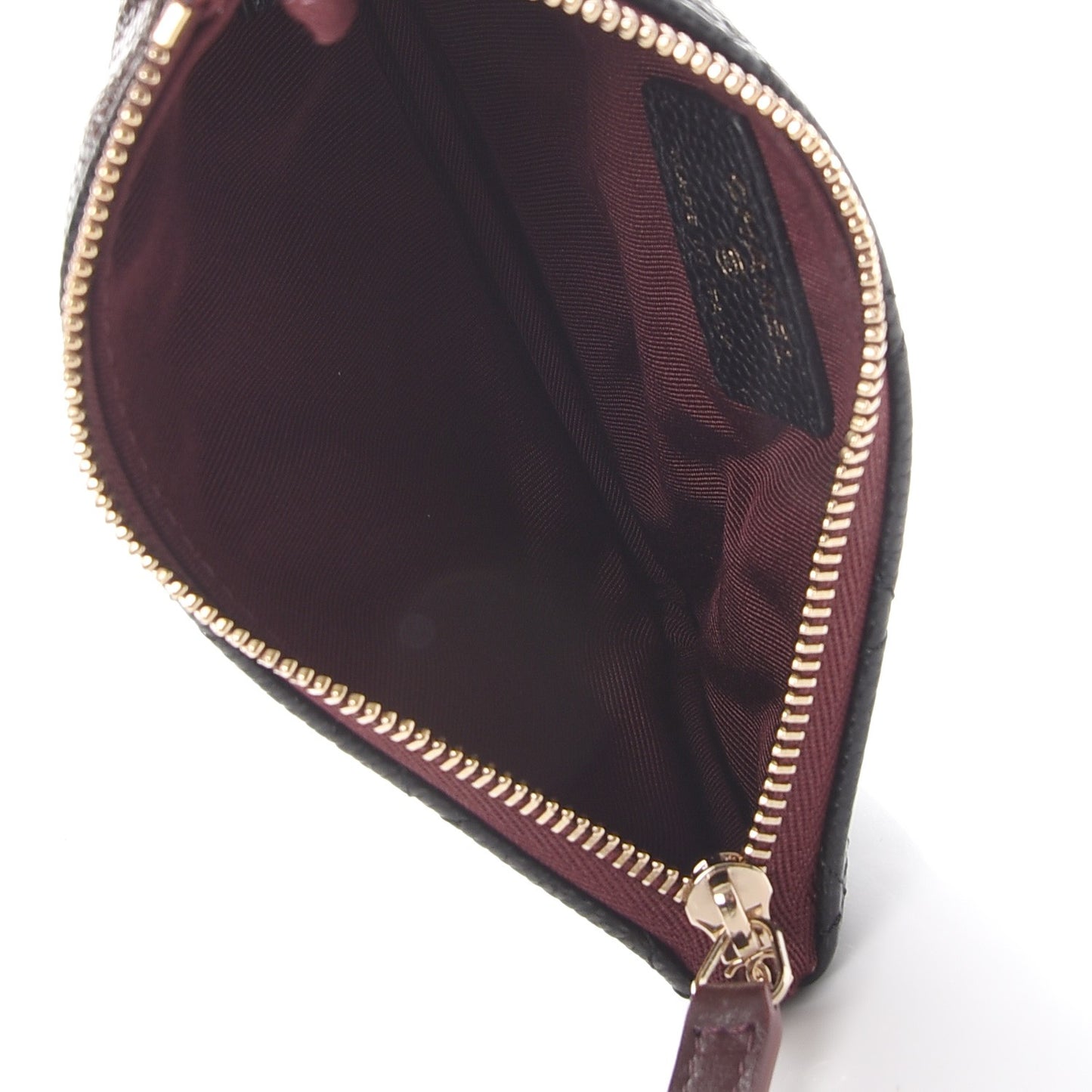 Caviar Quilted Small Cosmetic Case Black