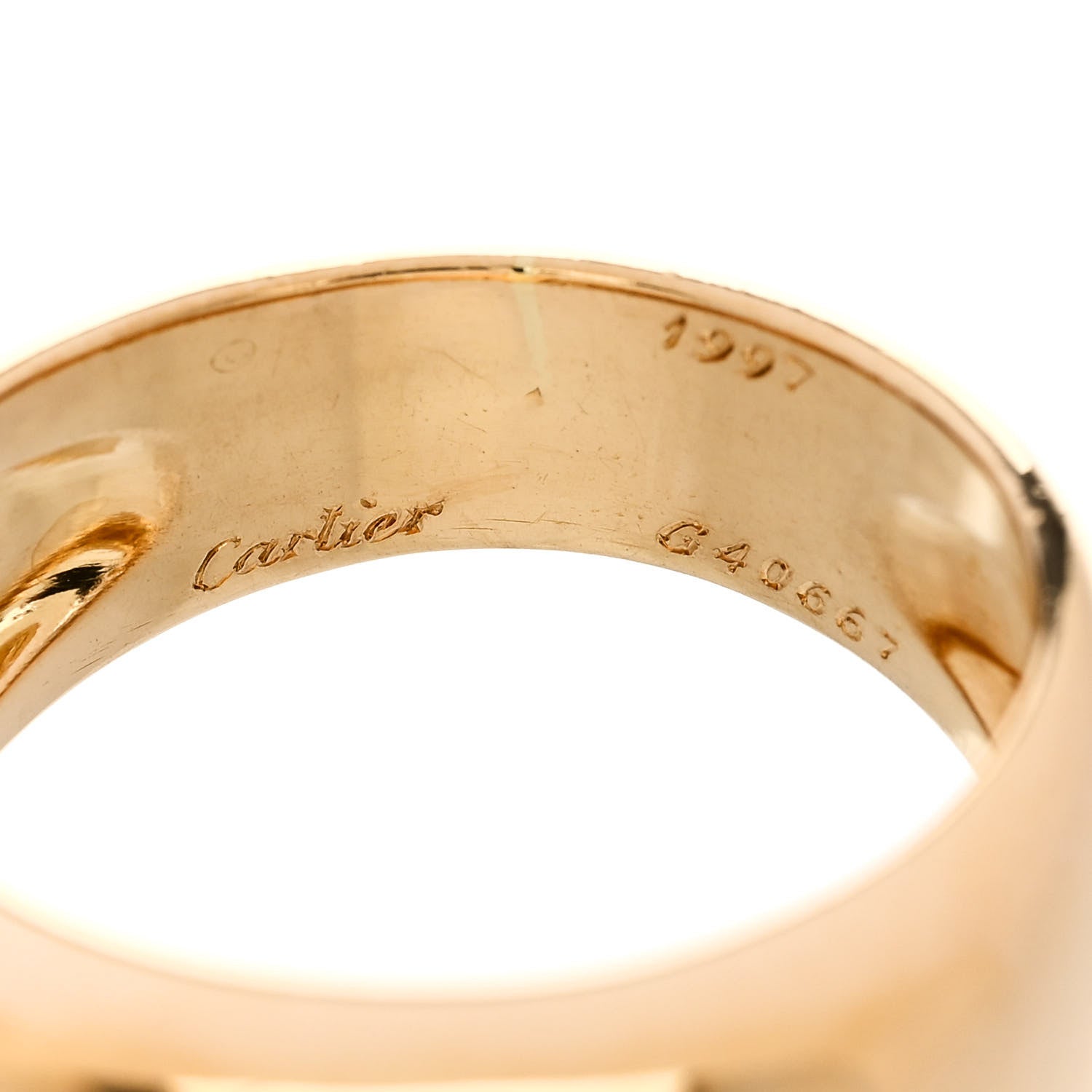 Cartier 18K Yellow Gold Nouvelle Vague Dome Ring 67 11.75 4 of 5