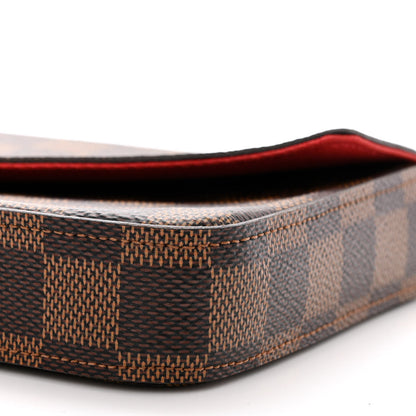 Louis Vuitton Damier Ebene Pochette Felicie Chain Wallet 13 of 13