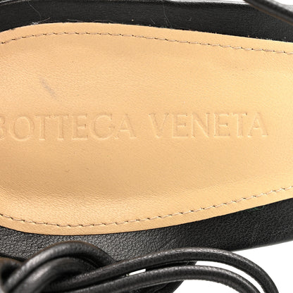 Bottega Veneta Mesh Nappa Crystal Embellished Sparkle Stretch Ankle Tie Sandals 41 Black 8 of 12