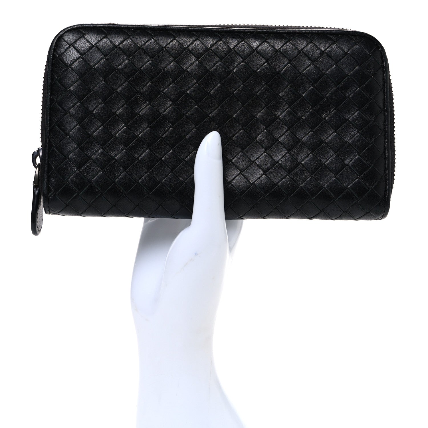 Bottega Veneta Nappa Intrecciato Zip Around Wallet Black 2 of 8