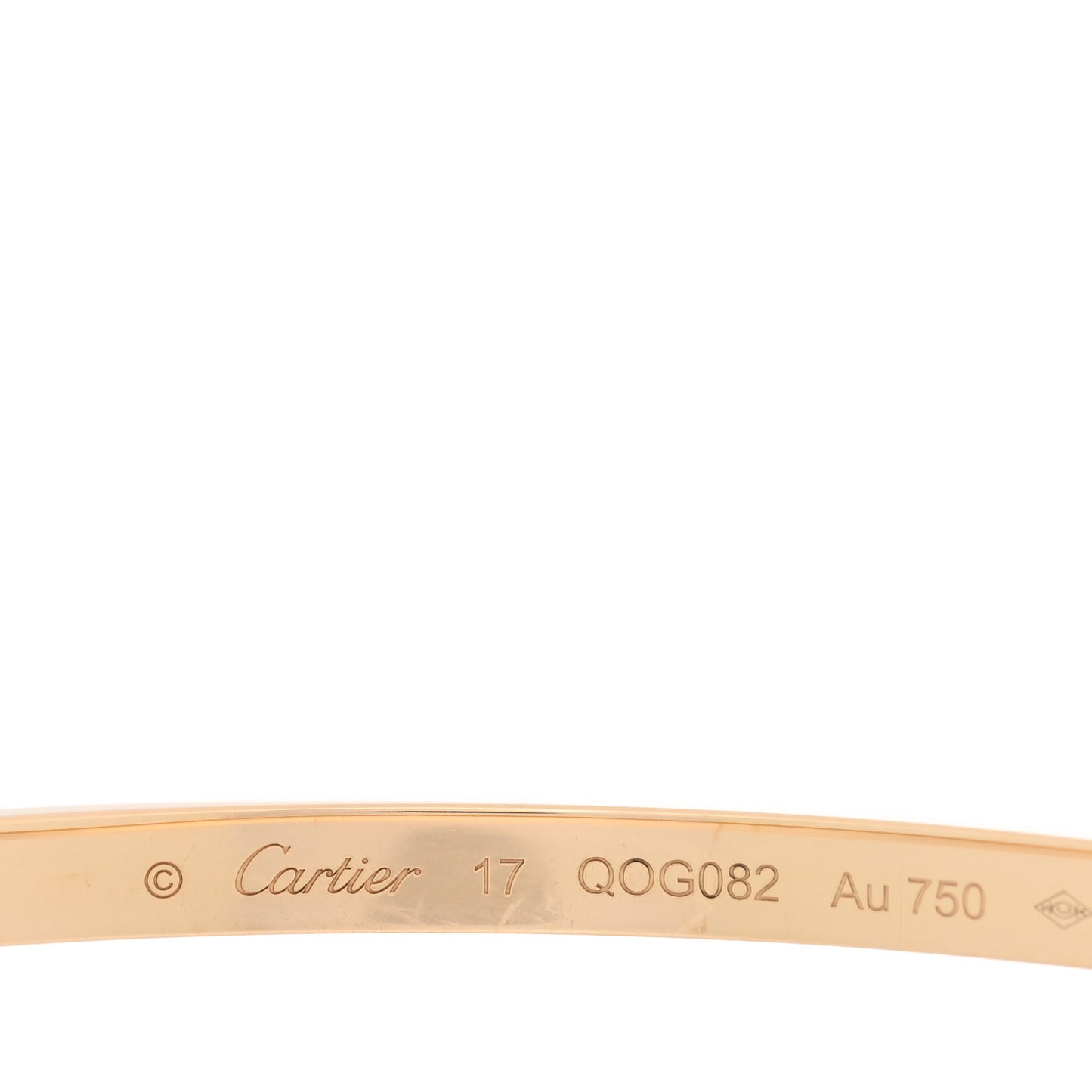 18K Yellow Gold Small LOVE Bracelet 17